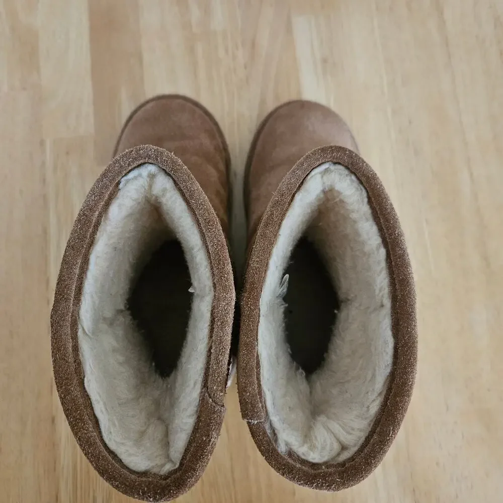 BearPaw Elle Youth Short Boots size 3 Hickory EUC